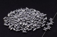 Бусины Rizo 6х2,5мм, отверстие 0,8мм, цвет 00030/27000 серебро, 753-048, 10г (около 150шт)