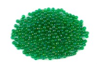 Бусины акриловые круглые 4мм, отверстие 1мм, цвет зеленый, прозрачные, радужное покрытие, 527-025, 10г (около 340шт)