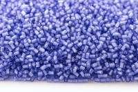 Бисер китайский рубка размер 11/0, цвет 0313 голубой, белая линия внутри, 450г