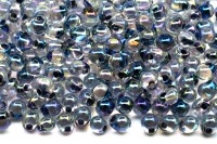 Бисер MIYUKI Drops 3,4мм #0283 хрусталь/синий, окрашенный изнутри, радужный, 10 грамм