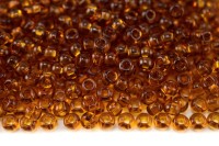 Бисер чешский PRECIOSA круглый 6/0 10090 коричневый прозрачный, квадратное отверстие, 50г