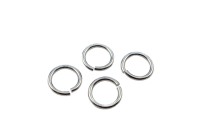 Кольца соединительные 10х1,2мм, разъёмные, латунь, родий, 13-151, 1г (около 4шт)