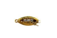 Замок-защелка 15х7мм Elegant elements, отверстие 1мм, сплав металлов, позолота, 06-186, 1шт