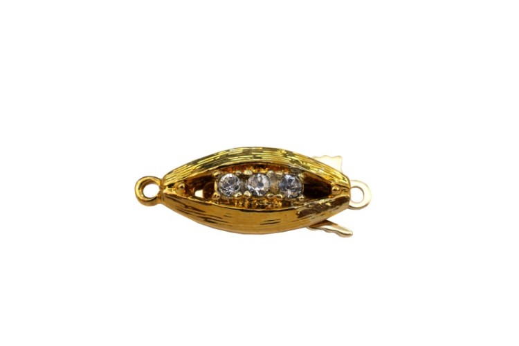 Замок-защелка 15х7мм Elegant elements, отверстие 1мм, сплав металлов, позолота, 06-186, 1шт Замок-защелка 15х7мм Elegant elements, отверстие 1мм, сплав металлов, позолота, 06-186, 1шт