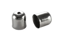 Концевик для шнуров 9х8мм, внутренний диаметр 7мм, отверстие 1,5мм, цвет платина, железо, 01-124, 4шт