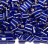 Бисер японский Miyuki Bugle стеклярус 3мм #0020 кобальт, серебряная линия внутри, 10 грамм - Бисер японский Miyuki Bugle стеклярус 3мм #0020 кобальт, серебряная линия внутри, 10 грамм