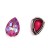 Кристалл Капля 14х10мм пришивной в оправе, цвет red zircon FL/платина, 43-227, 2шт - Кристалл Капля 14х10мм пришивной в оправе, цвет red zircon FL/платина, 43-227, 2шт