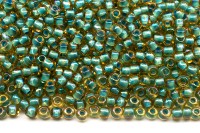 Бисер японский TOHO круглый 15/0 #0952 светлый топаз/морская пена, окрашенный изнутри, 10 грамм