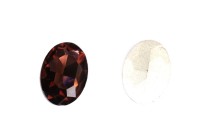 Кристалл Овал 18х13х5,5мм, цвет коричневый, стекло, 26-331, 2шт
