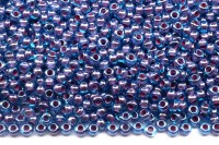 Бисер чешский PRECIOSA круглый 10/0 61018 голубой прозрачный, фиолетовая линия внутри, 1 сорт, 50г