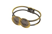 Основа для браслета с сеточкой 25мм, размер 45х61мм, цвет античная бронза, латунь, 16-019, 1шт