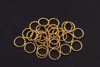 Кольца соединительные 10х1мм, разъемные, граненные, цвет золото, железо, 13-071, 5г (около 21шт)