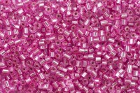 Бисер чешский PRECIOSA рубка 9/0 08275 розовый, серебряная линия внутри, 50г