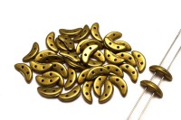 Бусины Crescent beads 10х3мм, цвет 0310-77045CR Saturated Metallic Yellow Green, 708-052, 5г (около 40 шт)