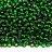 Бисер чешский PRECIOSA круглый 6/0 57060 зеленый, серебряная линия внутри, 50г - Бисер чешский PRECIOSA круглый 6/0 57060 зеленый, серебряная линия внутри, 50г