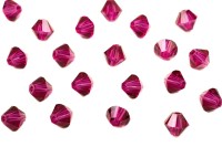 Бусина биконус Swarovski 5328 #502 4мм Fuchsia, 5328-4-502, 20шт