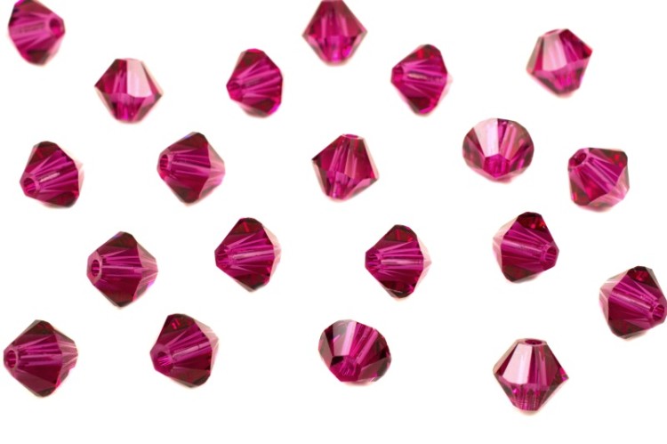 Бусина биконус Swarovski 5328 #502 4мм Fuchsia, 5328-4-502, 20шт Бусина биконус Swarovski 5328 #502 4мм Fuchsia, 5328-4-502, 20шт