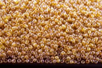 Бисер китайский круглый размер 12/0, цвет 0109 оранжевый прозрачный, блестящий, 450г
