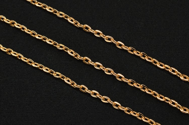 Цепочка для бижутерии звено овальное 3х2х0,5мм, цвет розовое золото, железо, 27-002, 1м Цепочка для бижутерии звено овальное 3х2х0,5мм, цвет розовое золото, железо, 27-002, 1м