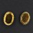 Оправа Овал 18х13мм, отверстия 1мм, цвет золото, латунь, 42-055, 2шт - Оправа Овал 18х13мм, отверстия 1мм, цвет золото, латунь, 42-055, 2шт