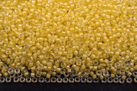 Бисер японский MIYUKI круглый 15/0 #0201 желтый/хрусталь, окрашенный изнутри, 10 грамм