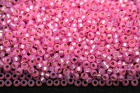 Бисер японский MIYUKI круглый 11/0 #0643 розовый, алебастр/серебряная линия внутри, 10 грамм