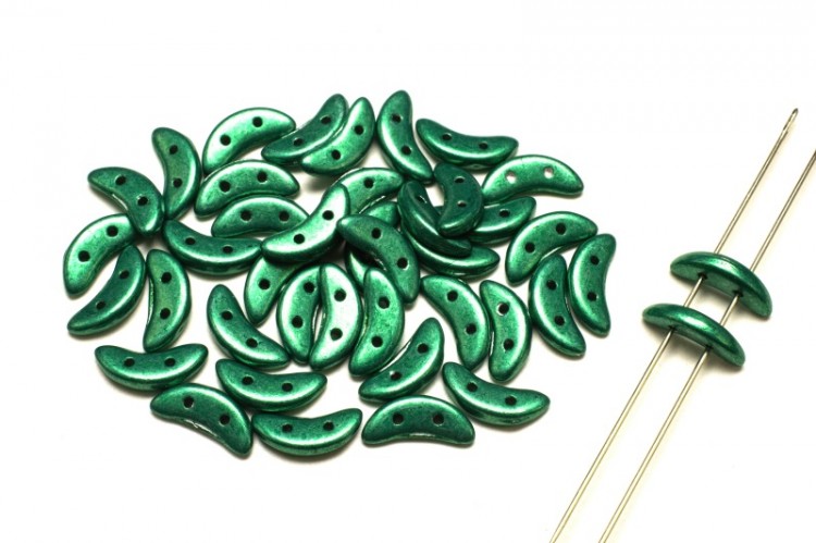 Бусины Crescent beads 10х3мм, цвет 0310-77044CR Saturated Metallic Emerald Green, 708-051, 5г (около 40 шт) Бусины Crescent beads 10х3мм, цвет 0310-77044CR Saturated Metallic Emerald Green, 708-051, 5г (около 40 шт)