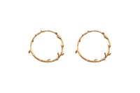 Коннектор Круг 33х3мм, цвет золото, латунь, 18К позолота, 14-203, 2шт