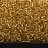 Бисер калиброванный круглый 15/0 0022В золотой серебряная линия внутри, 50г - Бисер калиброванный круглый 15/0 0022В золотой серебряная линия внутри, 50г