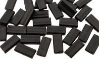 Бисер японский MIYUKI Rectangle 4х9мм #0401F черный, матовый непрозрачный, 5 грамм