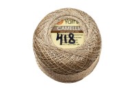 Пряжа Camellia YarnArt, цвет 0418 пыльное золото, 70% полиэстер/30% металлик, 20г, 190м, 1шт