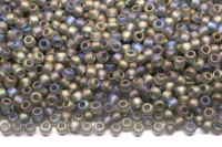 Бисер японский TOHO круглый 11/0 #0176F серый матовый, радужный прозрачный, 10 грамм