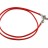 Основа для кулона или колье Шнур вощеный с карабином 1,5мм х 43см + 5см цепочка, цвет красный, 34-030, 1шт - Основа для кулона или колье Шнур вощеный с карабином 1,5мм х 43см + 5см цепочка, цвет красный, 34-030, 1шт