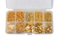 Набор фурнитуры для бижутерии и создания украшений, цвет золото, 01-01-10, 1уп