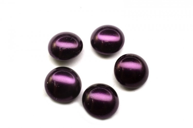 Glass Pearl Cabochon 8мм, цвет 70979 Purple, 756-008, 5шт Glass Pearl Cabochon 8мм, цвет 70979 Purple, 756-008, 5шт