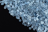 Итальянские пайетки плоские 3мм, цвет #0606W Azzuro, 3 грамма