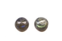 Кабошон круглый 8х4мм, Лабрадор, оттенок серый, 2019-003, 1шт