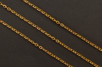 Цепочка для бижутерии звено овальное 4,1х3х0,8мм, цвет золото, железо, 27-061, 1м