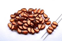 Бусины PaisleyDuo 8х5мм, отверстие 0,8мм, цвет 00030/29252 Halo Tangerine, 751-051, 10г (около 37шт)