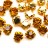 Шатоны Astra 4мм пришивные в оправе, цвет медовый/золото, стекло/латунь, 62-045, 29-30шт - Шатоны Astra 4мм пришивные в оправе, цвет медовый/золото, стекло/латунь, 62-045, 29-30шт