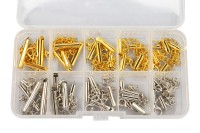 Набор концевиков зажимов для браслетов, цвет золото/платина, 01-01-14, 1уп