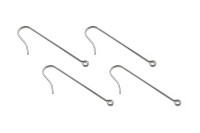 Основа для серег 40х0,7мм, отверстие 1,8мм, цвет стальной, хирургическая сталь, 21-622, 2 пара