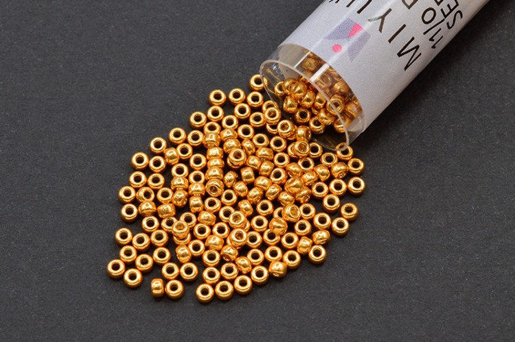 Бисер японский MIYUKI круглый 11/0 #4203-2TB желтое золото, Duracoat гальванизированный, 1 туба (около 8 грамм) Бисер японский MIYUKI круглый 11/0 #4203-2TB желтое золото, Duracoat гальванизированный, 1 туба (около 8 грамм)