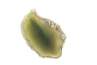 Срез Агата природного, оттенок зеленый, 61х41х5мм, отверстие 2мм, 37-305, 1шт