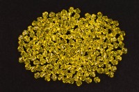Бусины акриловые Биконус 4х4мм, цвет желтый прозрачный, 540-317, 10г (около 210шт)