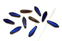 Бусины Dagger beads 16х5мм, отверстие 0,8мм, цвет 00030/22273 Azuro прозрачный матовый, 736-076, 10шт