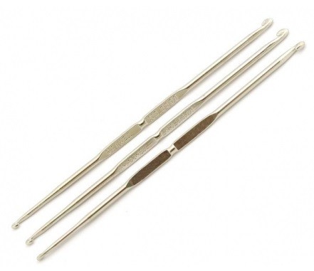 Крючок для вязания двусторонний 6,0/7,0мм, длина 130мм, металл, , 1шт Крючок для вязания двусторонний 6,0/7,0мм, длина 130мм, металл, , 1шт