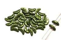 Бусины Crescent beads 10х3мм, цвет 0310-77042CR Saturated Metallic Sage Green, 708-049, 5г (около 40 шт)