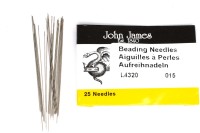 Иглы для бисера John James, размер 15, длина 45мм, 1034-143, 25шт