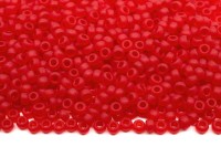Бисер японский MIYUKI круглый 11/0 #0140F светлый красный, матовый прозрачный, 10 грамм